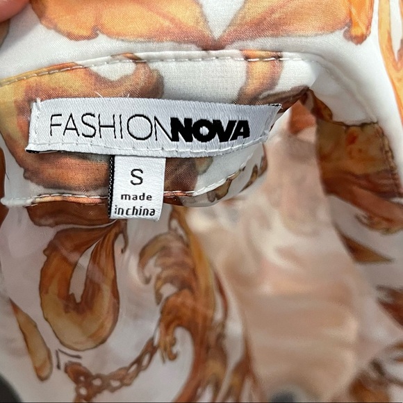 Fashion Nova Puffy Sleeve Blouse - Picture 2 of 2